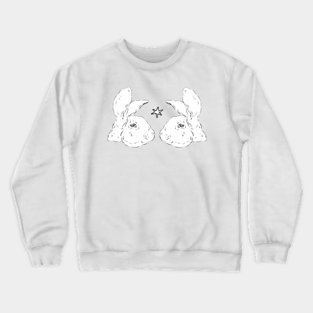 Twin Flemish Giants Crewneck Sweatshirt by permabunny.ink